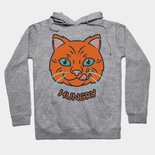 hungry orange cat Hoodie